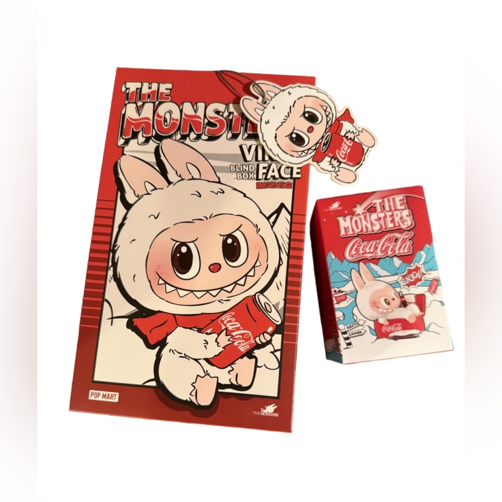 Pop Mart The Monsters Coca-Cola Vinyl Plush and Figure BUNDLE